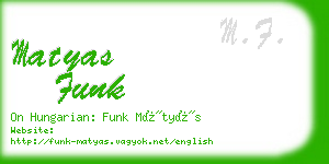 matyas funk business card